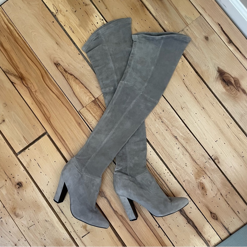 Thigh high leather boots